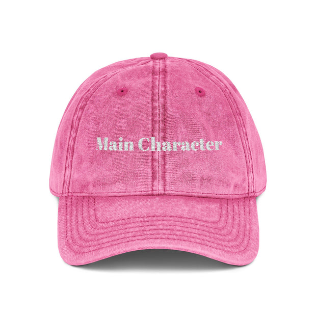 'Main Character' Vintage Embroidered Cap