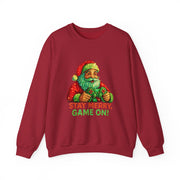 Santa with Game Controller Sweatshirt | Stay Merry Game On Christmas