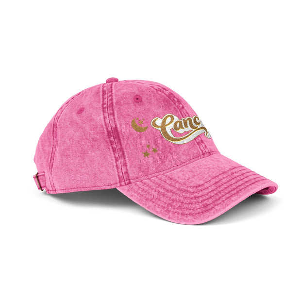 'Cancer' Vintage Embroidered Cap