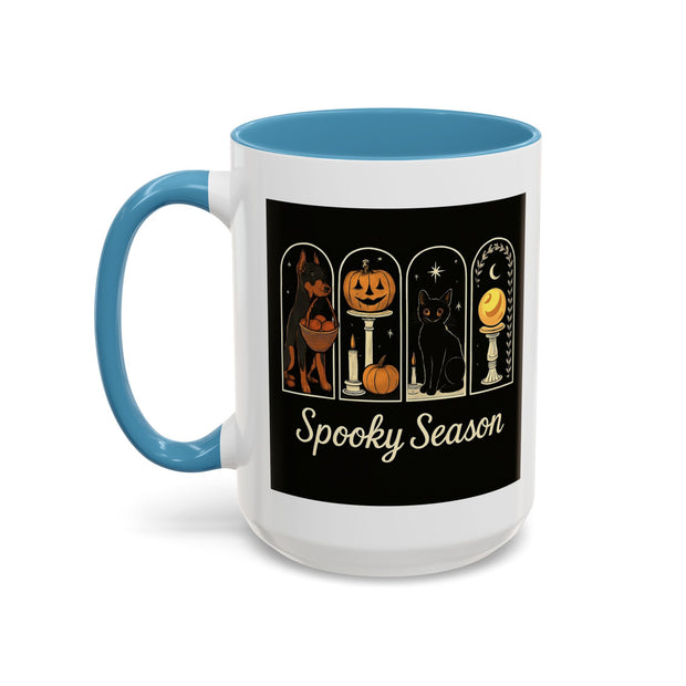 Spooky Season Doberman Accent Coffee Mug