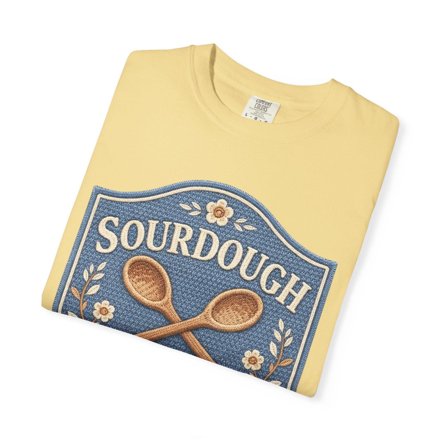 Sourdough Social Club T-shirt | Vintage Baking Badge, Bread Loaf & Spoons