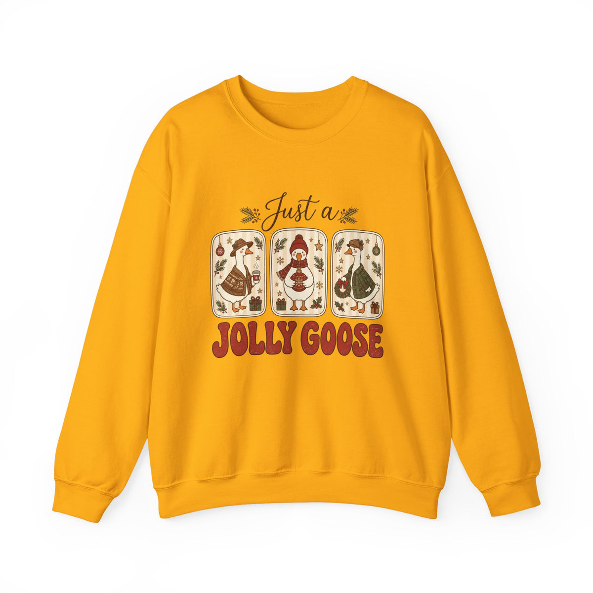 Just a Jolly Goose sweatshirt | Retro folk art goose design