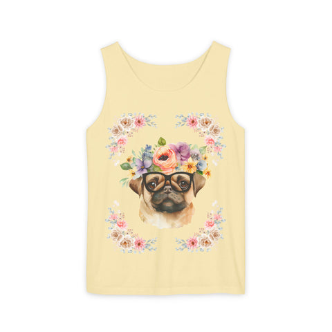 Geeky Goddess Pug Unisex Tank Top