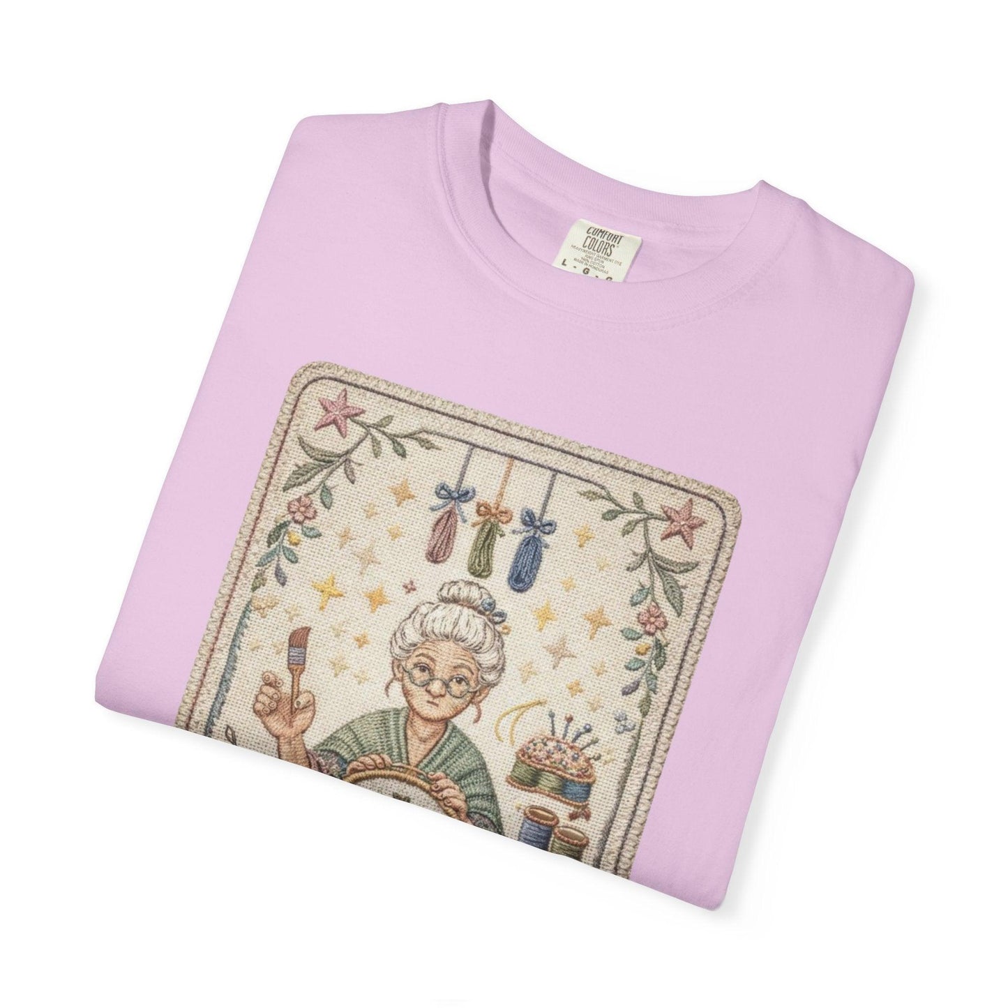 The Crafter Illustration T-Shirt | Vintage Crafting Design, Sewing Embroidery
