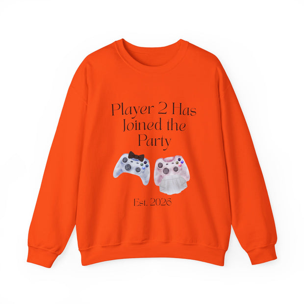 'Player 2 Has Joined The Party' 'Est. 2026' Unisex Crewneck Sweatshirt