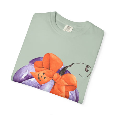 Purple Pumpkin Wrapped In A Bow Unisex T-Shirt