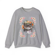 Geek Goddess Gray Cat Unisex Crewneck Sweatshirt