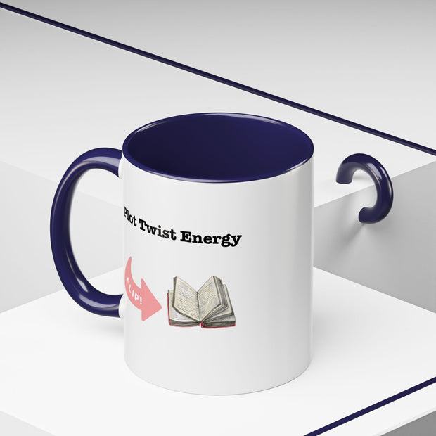 'Plot Twist Energy' Accent Coffee Mug