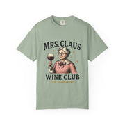 Mrs. Claus Wine Club T-Shirt, Fun Christmas Tee, Holiday Humor Shirt, Unique Gift for Wine Lovers, Mrs Claus Wine Lover Apparel