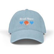 'Read More' Denim Embroidered Cap