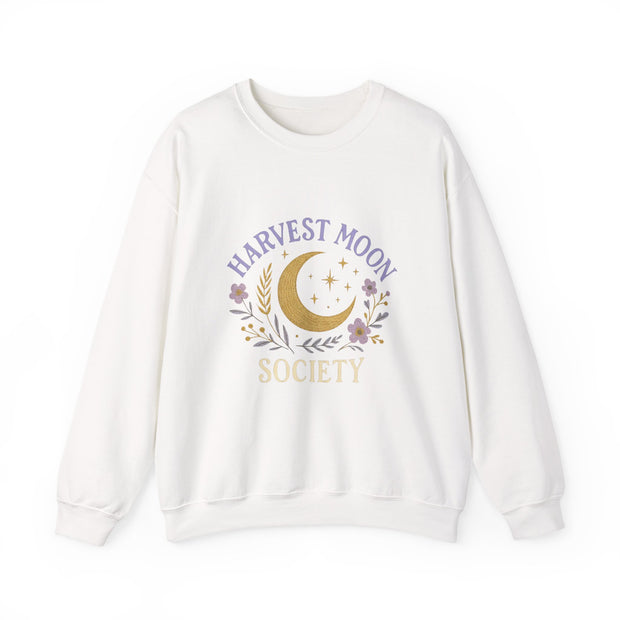 Harvest Moon Society Crewneck Sweatshirt, Cozy Autumn Sweatshirt, Unisex Fall Apparel, Moon Phase Gift, Seasonal Fashion