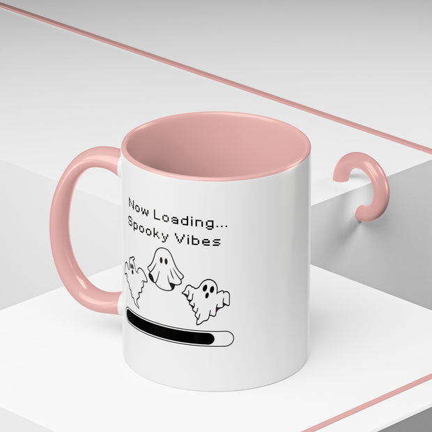 'Now Loading...Spooky Vibes' Accent Coffee Mug
