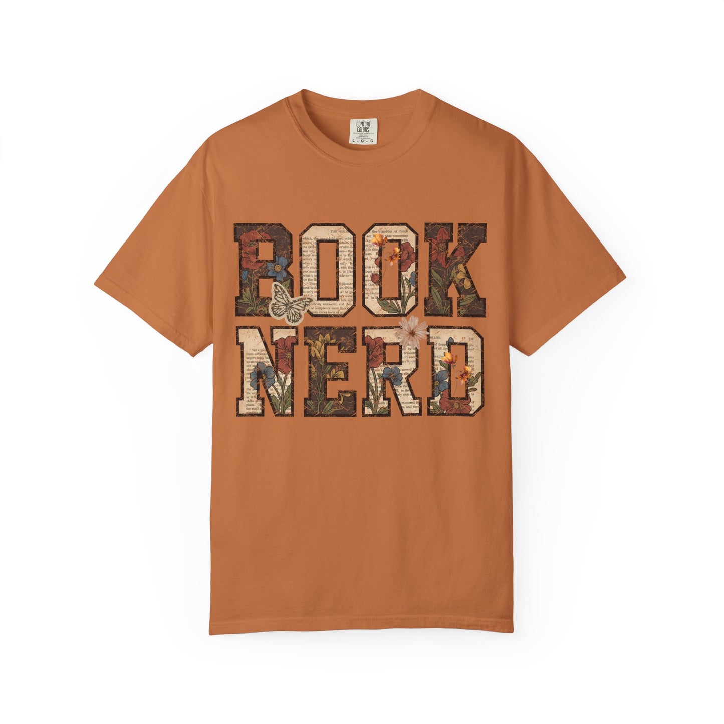 Book Nerd T-Shirt | Vintage Collage Lettering, Reading Lover Tee