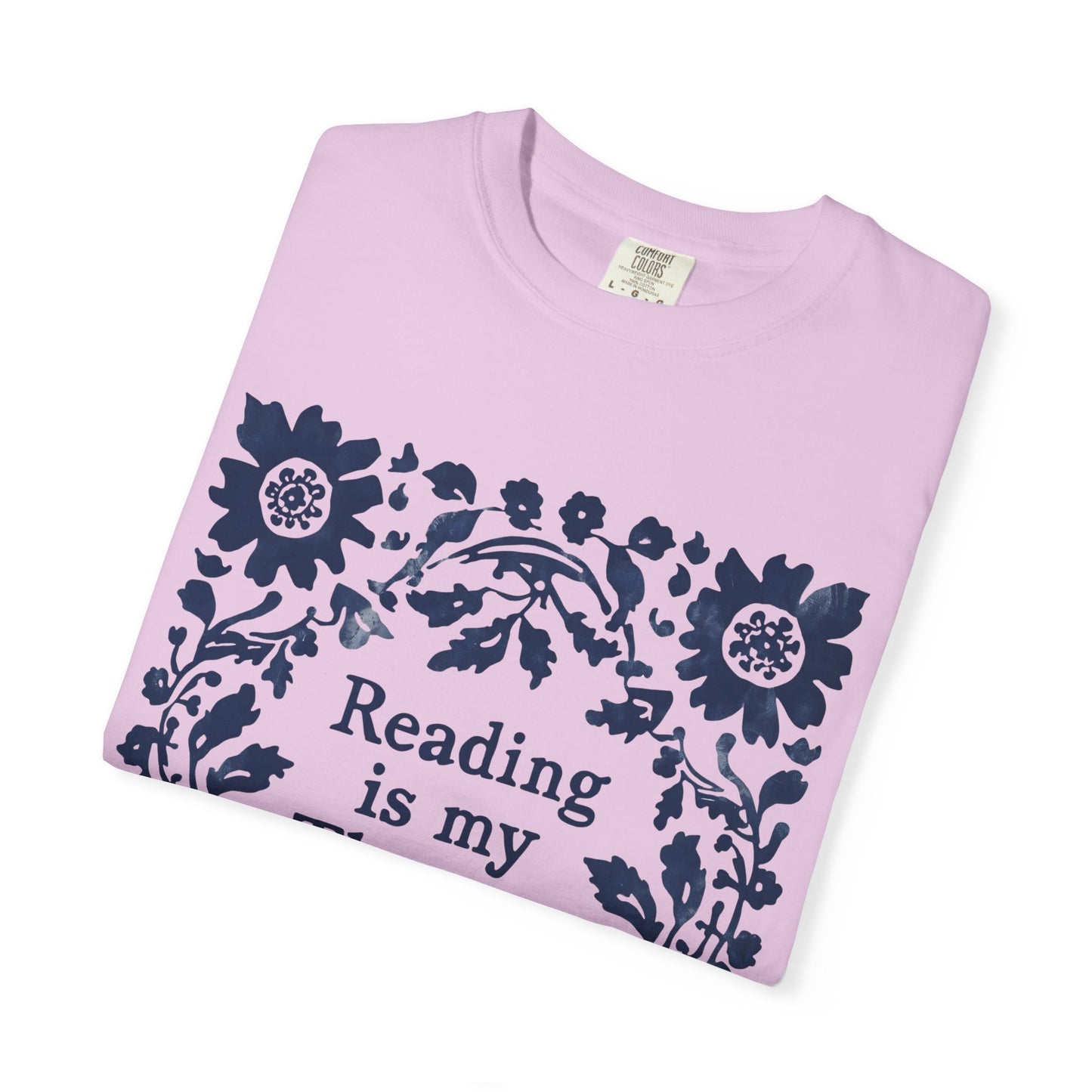 Reading Is My Therapy T-shirt | Floral Wreath Book Lover Tee