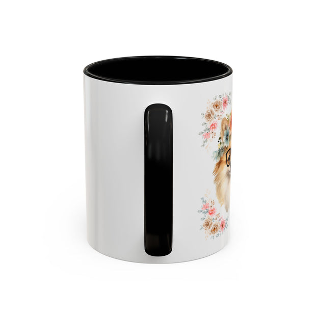 Geeky Goddess Pomeranian Accent Coffee Mug
