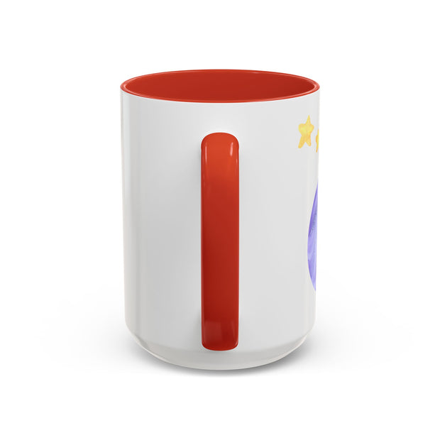 Astronaut Taking Off In Space Accent Coffee Mug