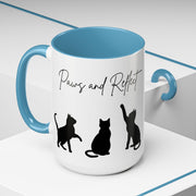 'Paws and Reflect' Cats Accent Coffee Mug