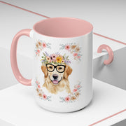 Geeky Goddess Golden Retriever Accent Coffee Mug