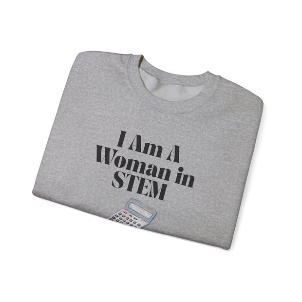 'I Am A Woman in STEM' Mathematics Unisex Crewneck Sweatshirt