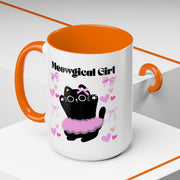 'Meowgical Girl' Accent Coffee Mug