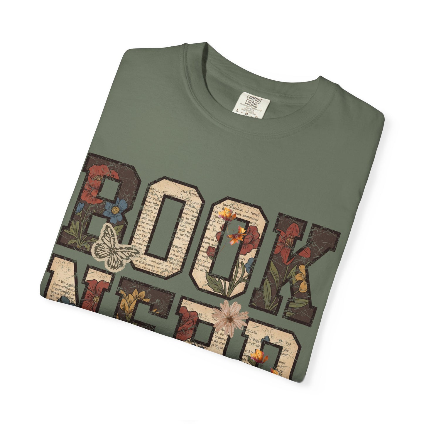 Book Nerd T-Shirt | Vintage Collage Lettering, Reading Lover Tee