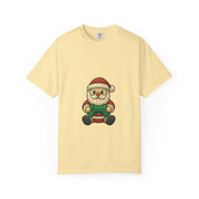 Festive Santa Gaming T-Shirt, Unisex Holiday Tee, Funny Christmas Shirt, Gamer Gift, Cute Santa Design