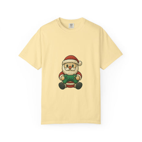 Festive Santa Gaming T-Shirt, Unisex Holiday Tee, Funny Christmas Shirt, Gamer Gift, Cute Santa Design