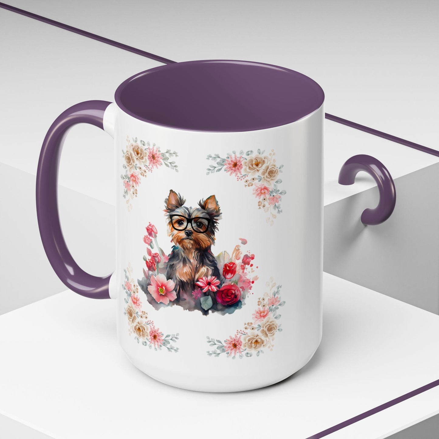 Geeky Goddess Yorkie Accent Coffee Mug