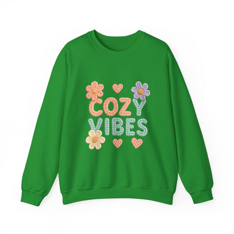 Cozy Vibes Sweatshirt - Perfect for Relaxing, Gifts, Spring Fashion, Casual Wear, Family Gatherings