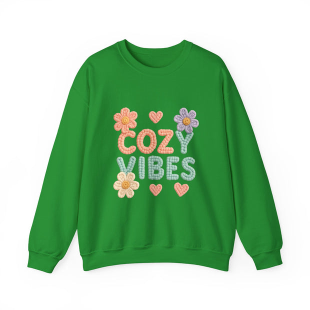 Cozy Vibes Sweatshirt - Perfect for Relaxing, Gifts, Spring Fashion, Casual Wear, Family Gatherings