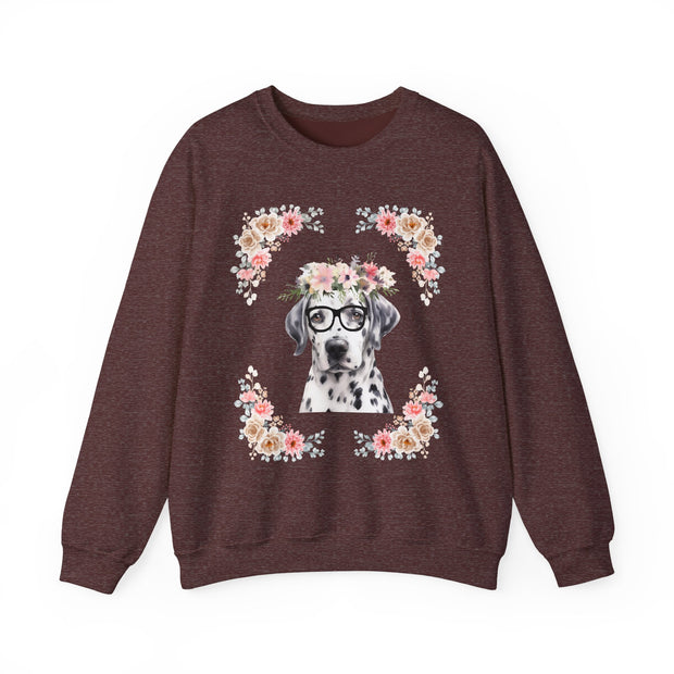Geeky Goddess Dalmatian Unisex Crewneck Sweatshirt