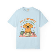 Funny Dog Lover T-Shirt, I'm Just Here for the Scraps Tee, Pet Apparel, Gift for Dog Owners, Animal Lover Shirt, Casual Wear