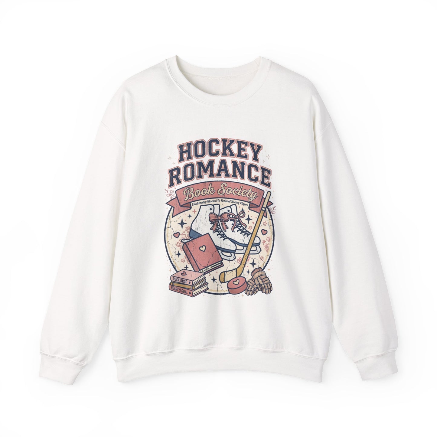 Hockey Romance Sweatshirt, Booktok Hockey Romance Crewneck, Romance Reader Sweatshirt, Cozy Hockey Book Girly Gift
