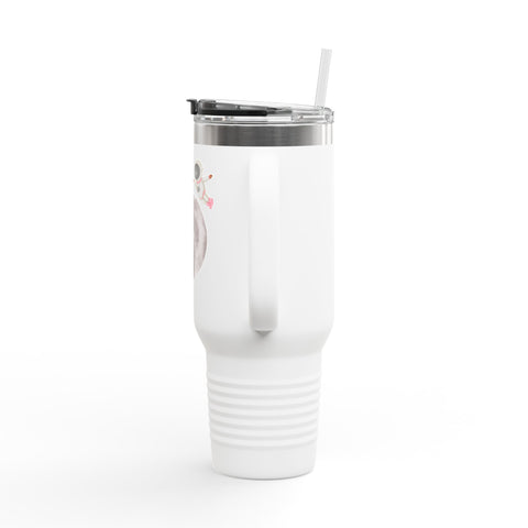 Astronaut Flying To The Moon Insulated Travel Mug, 40oz