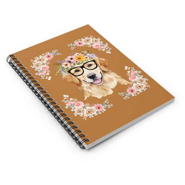 Geeky Goddess Golden Retriever Spiral Notebook