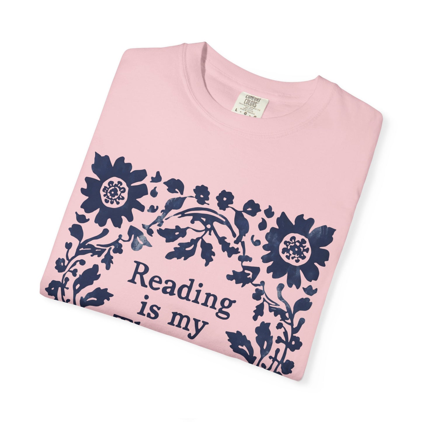 Reading Is My Therapy T-shirt | Floral Wreath Book Lover Tee