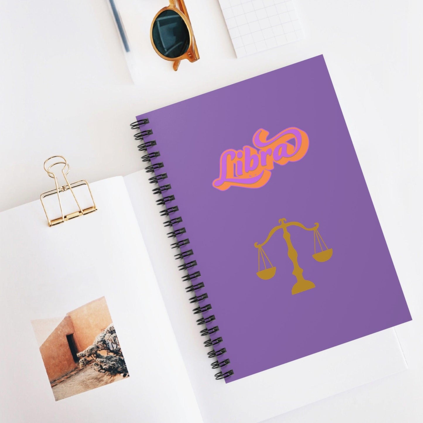 'Libra' Zodiac Spiral Notebook