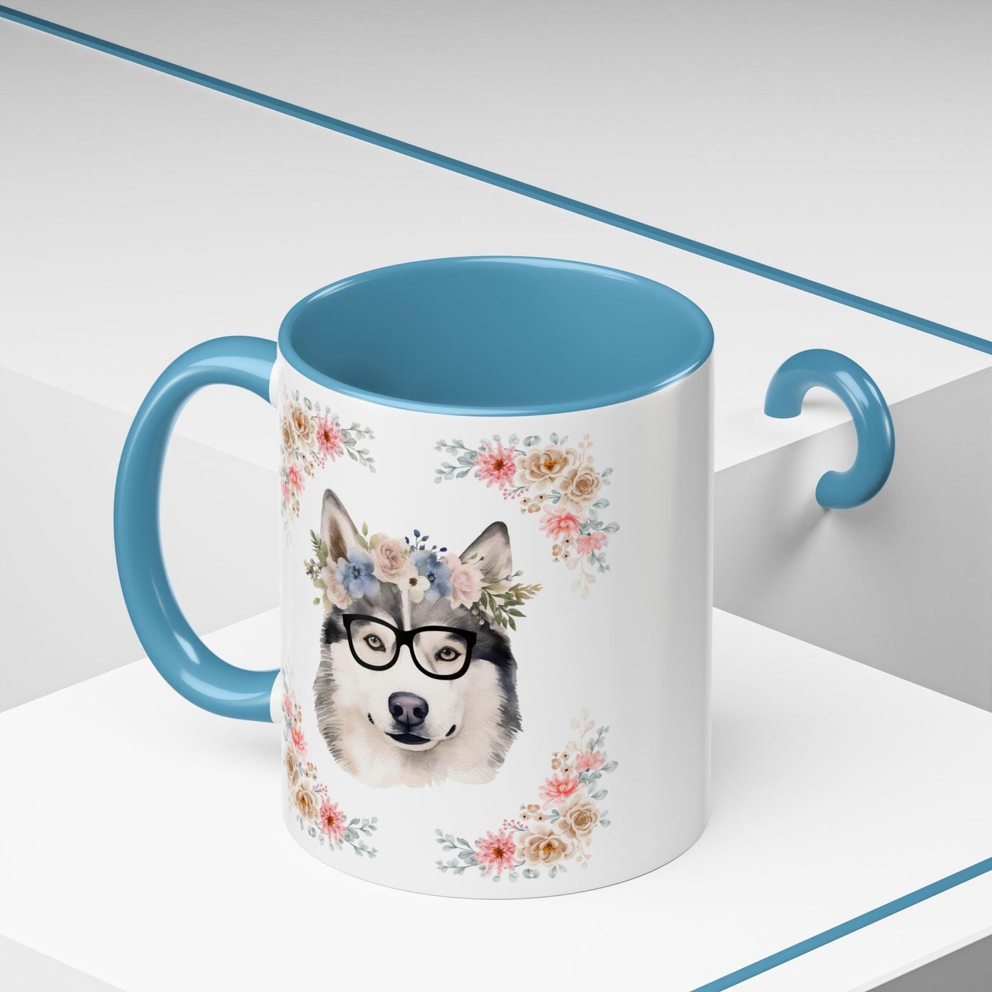 Geeky Goddess Siberian Husky Accent Coffee Mug