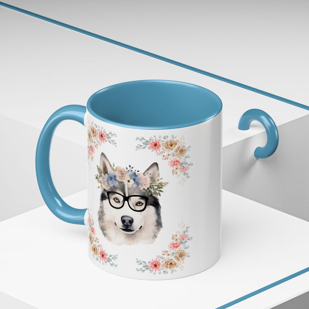 Geeky Goddess Siberian Husky Accent Coffee Mug