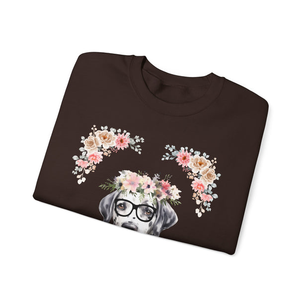 Geeky Goddess Dalmatian Unisex Crewneck Sweatshirt