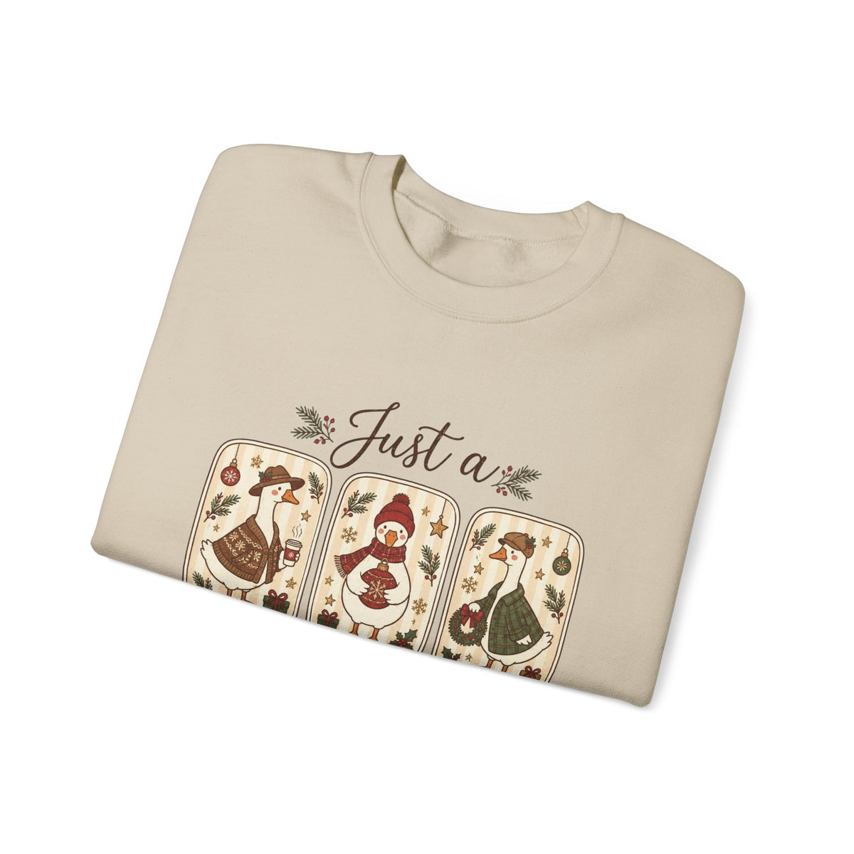 Just a Jolly Goose sweatshirt | Retro folk art goose design