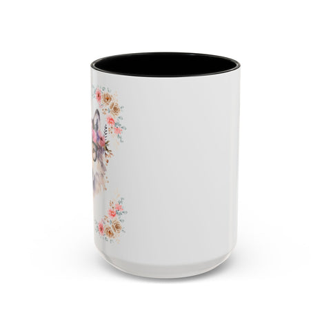 Geeky Goddess Wolf Accent Coffee Mug
