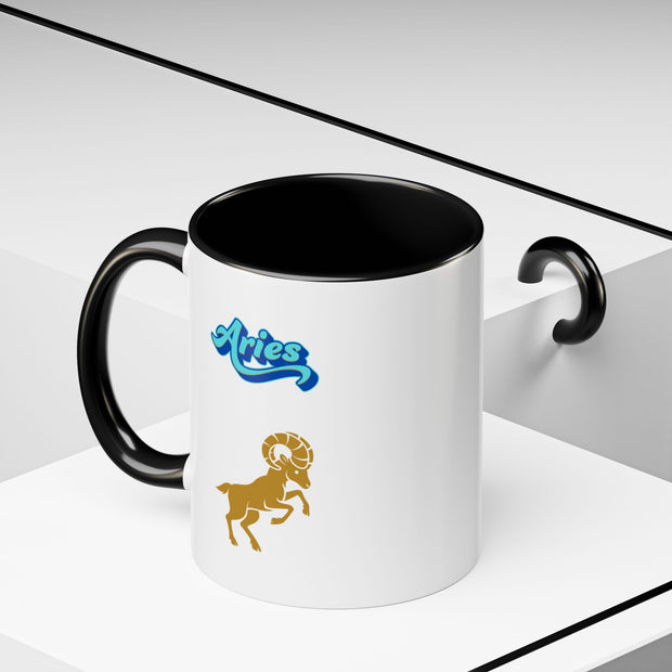 'Aries' Zodiac Accent Coffee Mug