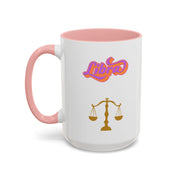'Libra' Zodiac Accent Coffee Mug