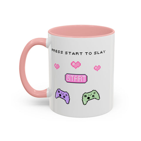 'Press Start To Slay' Accent Coffee Mug