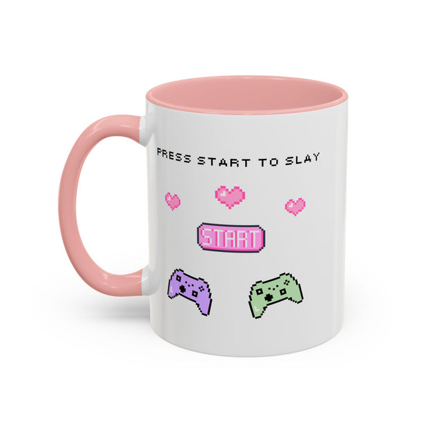 'Press Start To Slay' Accent Coffee Mug