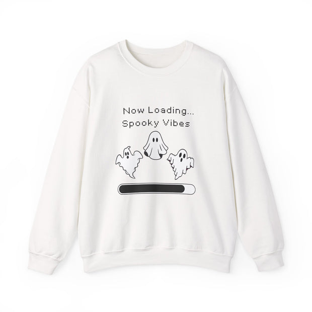 'Now Loading..Spooky Vibes' Unisex Crewneck Sweatshirt