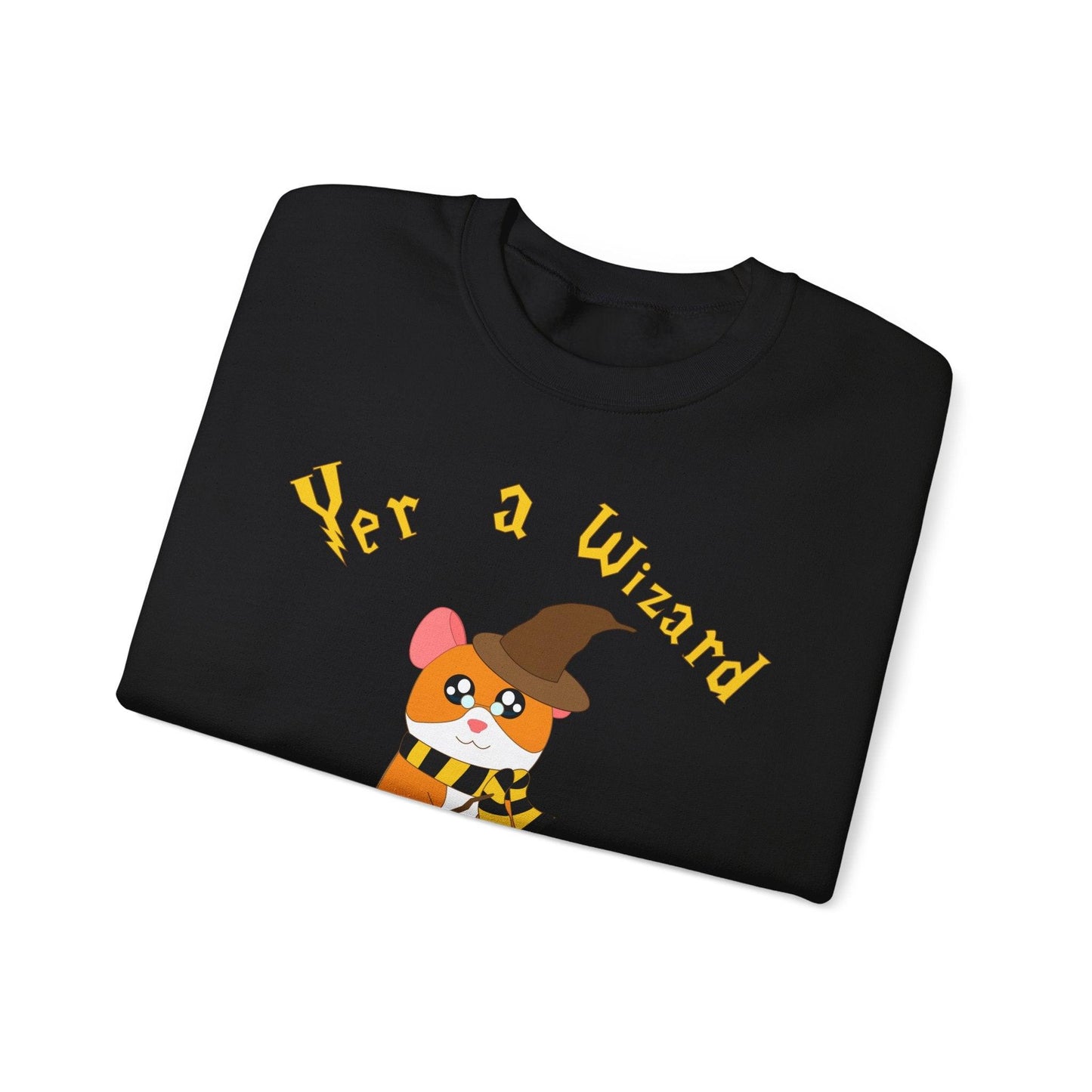 Hammy the Wizard Hamster Sweatshirt | Cute Wizard Hamster Illustration