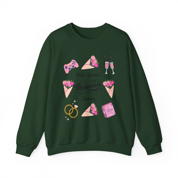'Side Quest: Bridesmaid Duties' Unisex Crewneck Sweatshirt