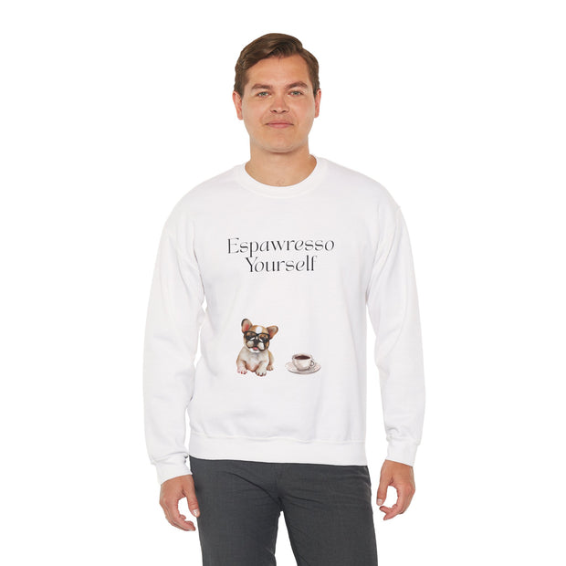 'Espawresso Yourself' French Bulldog Unisex Crewneck Sweatshirt